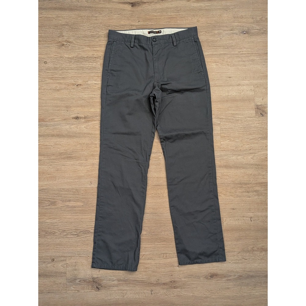 Dockers D1 Slim Fit Chinos Mens 31x32 Charcoal Gray Flat Front Twill Pants